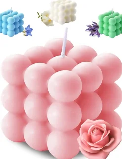 Downypaws Bougies, Senteurs Et Bien-Être | - Bougie d'aromathérapie art bubble en cire de soja naturelle - achetez 2 recevez 1 gratuit au hasard
