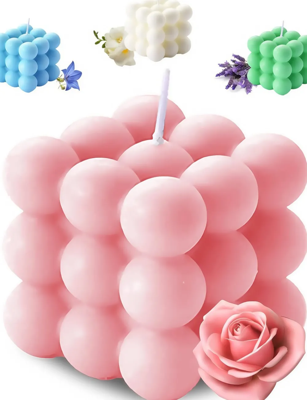 Downypaws Bougies, Senteurs Et Bien-Être | - Bougie d'aromathérapie art bubble en cire de soja naturelle - achetez 2 recevez 1 gratuit au hasard