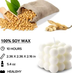 Downypaws Bougies, Senteurs Et Bien-Être | - Bougie d'aromathérapie art bubble en cire de soja naturelle - achetez 2 recevez 1 gratuit au hasard