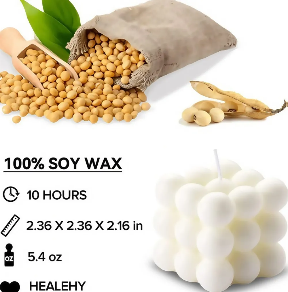 Downypaws Bougies, Senteurs Et Bien-Être | - Bougie d'aromathérapie art bubble en cire de soja naturelle - achetez 2 recevez 1 gratuit au hasard