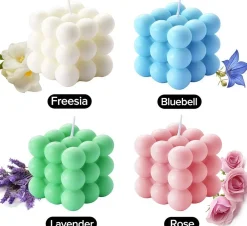 Downypaws Bougies, Senteurs Et Bien-Être | - Bougie d'aromathérapie art bubble en cire de soja naturelle - achetez 2 recevez 1 gratuit au hasard