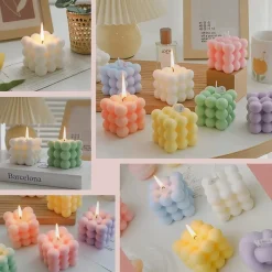 Downypaws Bougies, Senteurs Et Bien-Être | - Bougie d'aromathérapie art bubble en cire de soja naturelle - achetez 2 recevez 1 gratuit au hasard