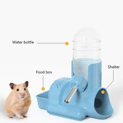 Downypaws Cages Et Accessoires | - Bouteille d'eau pour hamster - distributeur automatique anti - fuite, boule 3 en 1 avec support de bol de nourriture