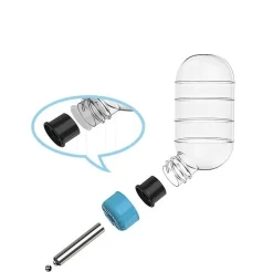 Downypaws Cages Et Accessoires | - Bouteille d'eau pour hamster - distributeur automatique anti - fuite, boule 3 en 1 avec support de bol de nourriture