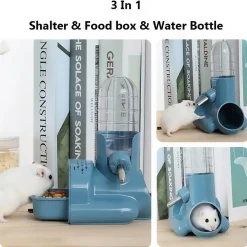 Downypaws Cages Et Accessoires | - Bouteille d'eau pour hamster - distributeur automatique anti - fuite, boule 3 en 1 avec support de bol de nourriture