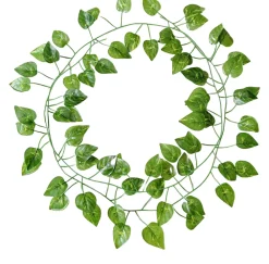 Downypaws - Branches de plantes artificielles, fleurs artificielles, vignes en ficelle, 12 feuilles de radis vert New