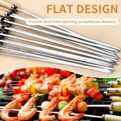 Downypaws Barbecues Et Planchas | - 35 brochettes en acier inoxydable de 13,7 pouces avec poignées