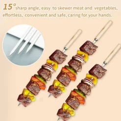 Downypaws Barbecues Et Planchas | - 35 brochettes en acier inoxydable de 13,7 pouces avec poignées