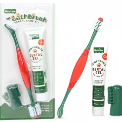 Downypaws Jouets | - Brosses à dents dentifrice pour animaux saveur de bœuf-brosse à dents et dentifrice pour chien-hygiène bucco-dentaire-70g