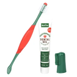 Downypaws Jouets | - Brosses à dents dentifrice pour animaux saveur de bœuf-brosse à dents et dentifrice pour chien-hygiène bucco-dentaire-70g