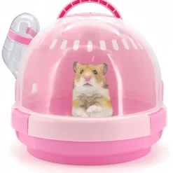Downypaws - Cage de transport - plastique avec bouteille d'eau pour petits animaux Best