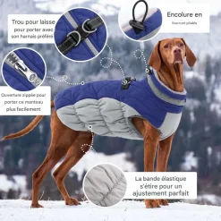Downypaws Colliers, Laisses Et Vêtements | - Chaud manteau protections pour chien,manteau épais en coton coupe-vent pour chien