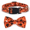 Downypaws - Collier pour chien d'halloween avec motifs de citrouille, fantôme et chauve - souris taille l : 2,5*60cm couleur orange Sale