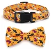 Downypaws Colliers, Laisses Et Vêtements | - Collier pour chien d'halloween avec motifs de citrouille, fantôme et chauve - souris taille s : 1,5*40cm couleur orange