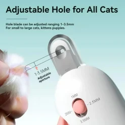 Downypaws - Coupe-griffes professionnel pour animaux - trou réglable pour chats et chiens, soins pour jeunes animaux Outlet