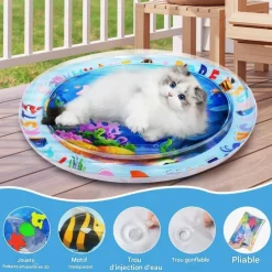 Downypaws - Coussin d'eau- lit pour chat jouets gonflables--diamètre 60cm Discount