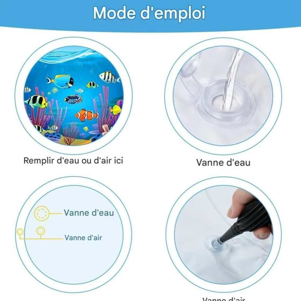 Downypaws - Coussin d'eau- lit pour chat jouets gonflables--diamètre 60cm Discount