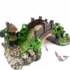 Downypaws Plantes Et Décoration | - Décoration d'aquarium-pont en résine pour aquarium-19*7*8.5cm