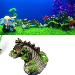 Downypaws Plantes Et Décoration | - Décoration d'aquarium-pont en résine pour aquarium-19*7*8.5cm