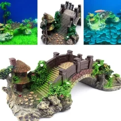 Downypaws Plantes Et Décoration | - Décoration d'aquarium-pont en résine pour aquarium-19*7*8.5cm
