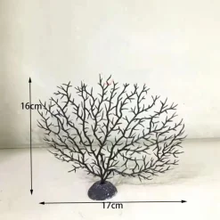 Downypaws - Décoration en corail et micro-plantes pour aquarium noir Online