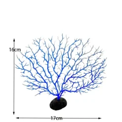 Downypaws Plantes Et Décoration | - Décoration en corail doux simulé en silicone écologique pour aquarium bleu