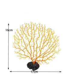 Downypaws Plantes Et Décoration | - Décoration en corail et micro-plantes pour aquarium orange
