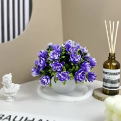 Downypaws Fleurs Et Plantes Artificielles | - Décoration florale artificielle ins fashion violette