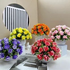 Downypaws Fleurs Et Plantes Artificielles | - Décoration florale artificielle ins fashion violette