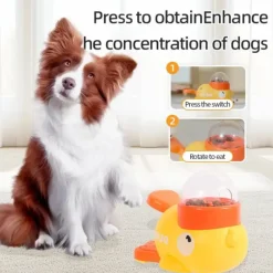 Downypaws Gamelles Et Autres Accessoires | - Distributeur automatique de nourriture pour chien : jouet interactif pour dresseur actionné par un bouton