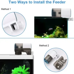 Downypaws - Distributeur automatique de nourriture pour poissons de précision intelligente pour aquarium, petite alimentation