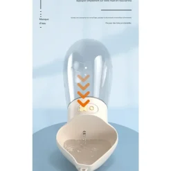 Downypaws Gamelles Et Autres Accessoires | - Distributeur d'eau de pour chiens, bol portable avec fonction eau et nourriture, design pratique, étanche et facile à utiliser
