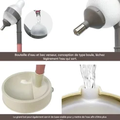 Downypaws - Distributeur d'eau sur pied chien et chat évolutif New