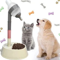 Downypaws - Distributeur d'eau sur pied chien et chat évolutif New