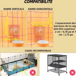 Downypaws Cages Et Accessoires | - Distributeur eau - 600ml suspendue abreuvoir automatique anti - goutte