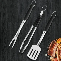 Downypaws Barbecues Et Planchas | - Ensemble de barbecue d'extérieur en acier inoxydable 3 pièces