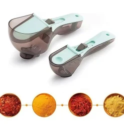Downypaws Cuisine Et Arts De La Table | - Ensemble de 2 cuillères à mesurer réglables en plastique - nouvelle tendance gadgets de cuisine à succès de la boutique en ligne
