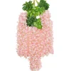 Downypaws - Fleurs de glycine artificielles, 12 tiges rose clair Outlet