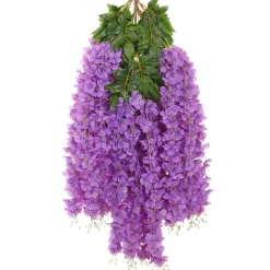 Downypaws Plantes Artificielles | - Fleurs de glycine artificielles, 12 tiges, violet clair