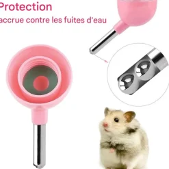 Downypaws - Fontaine à eau automatique pour hamsters-400 ml - 3 pièces - rose + vert + jaune Online