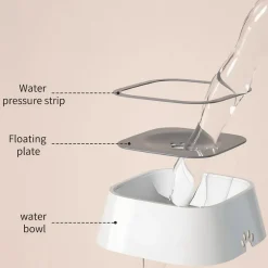 Downypaws Gamelles Et Autres Accessoires | - Fontaine à eau flottante anti-éclaboussures pour chien de compagnie