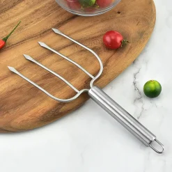 Downypaws - Fourchettes pour barbecue en acier inoxydable New