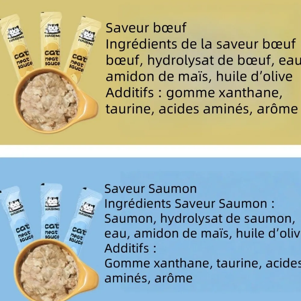 Downypaws - Friandises pour chats, saveur de saumon 20 paquets*14g, riches en oméga 3 et 6, avec taurine et vitamine e Hot