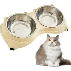 Downypaws - Gamelle surélevée double bol pour chat Sale