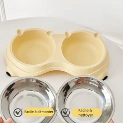 Downypaws - Gamelle surélevée double bol pour chat Sale