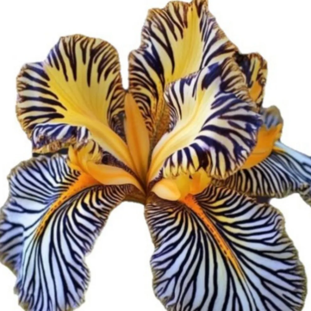 Downypaws - Graines de fleurs orchidée à rayures jaune 100 grains * 5 sachets