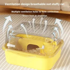 Downypaws Cages Et Accessoires | - Grande cage à hamster en acrylique - pour ours doré, fournitures de luxe pour animaux de compagnie