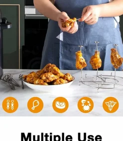 Downypaws Barbecues Et Planchas | - Grille à kebab en acier inoxydable 304 pour la friteuse à air