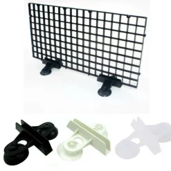 Downypaws - 10 grilles de filtre de fond d'aquarium, épissure de clip noir et blanc Best