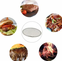 Downypaws Barbecues Et Planchas | - Gril rond en acier inoxydable de 35 cm sans pieds